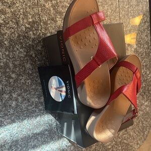 Vionic Women's Red Slide Sandals